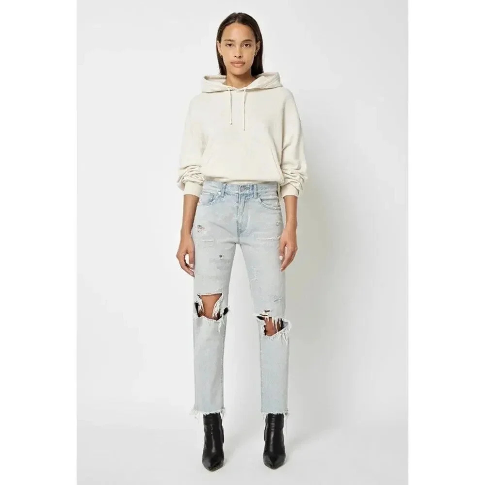 Cut & Paste velour hoodie sweatshirt pullover velvet ivory cream size Large NWT